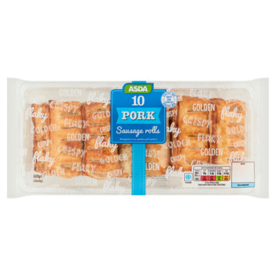 ASDA Pork Sausage Rolls 10 x 60g (600g)