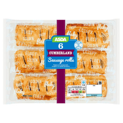 ASDA Cumberland Sausage Rolls 6 x 60g (360g)