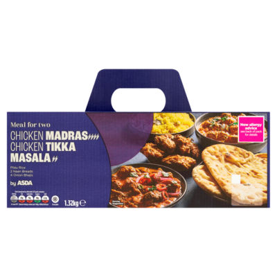 ASDA Meal For Two Chicken Madras & Chicken Tikka Masala 1.32kg