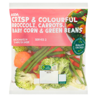 ASDA Broccoli, Carrots, Baby Corn & Green Beans