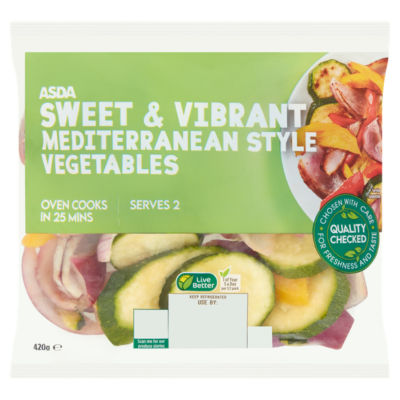 ASDA Sweet & Vibrant Mediterranean Style Vegetables 420g