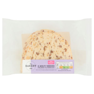 The BAKERY at ASDA 6 Multi Seeded Folded Flatbreads