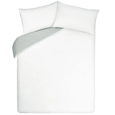 George Home White Reversible King Duvet Cover