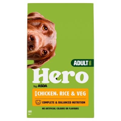 Hero by ASDA Chicken, Rice & Veg Dry Adult Dog Food 12kg