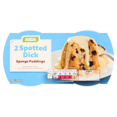 ASDA 2 Spotted Dick Sponge Puddings 2 x 85g (170g)