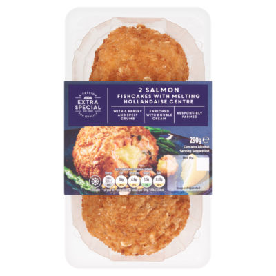 ASDA Extra Special 2 Salmon Fishcakes with Melting Hollandaise Centre