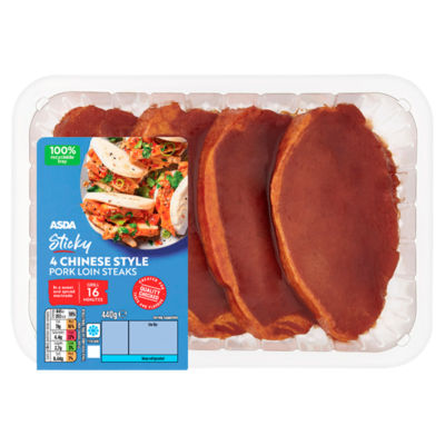 ASDA 4 Chinese Pork Loin Steaks