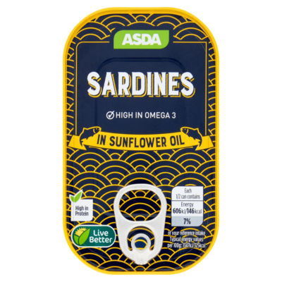 ASDA Sardines in Sunflower Oil 120g