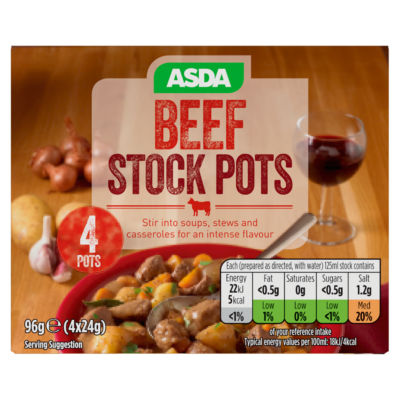 ASDA Beef Stock Pots 4 x 24g (96g)