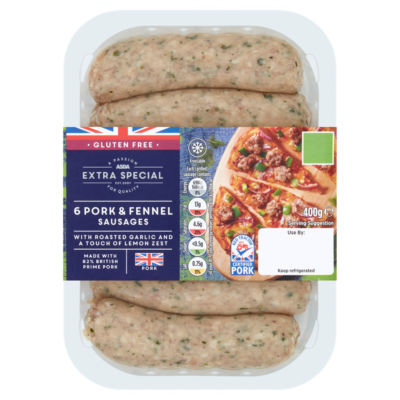 ASDA Extra Special 6 Pork & Chorizo Sausages 400g