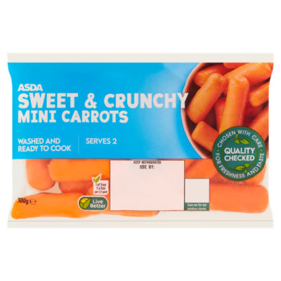 ASDA Sweet & Crunchy Mini Carrots 300g