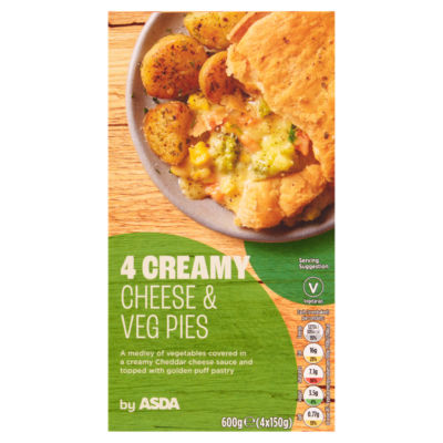 ASDA 4 Creamy Cheese & Veg Pies