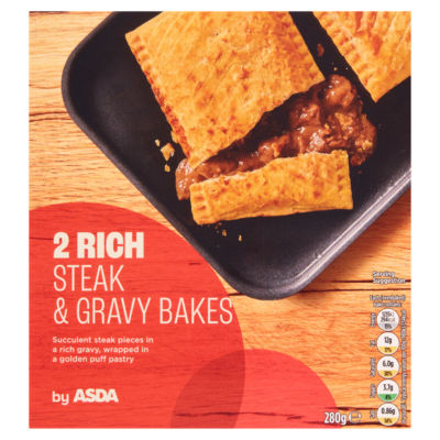 ASDA 2 Rich Steak & Gravy Bakes