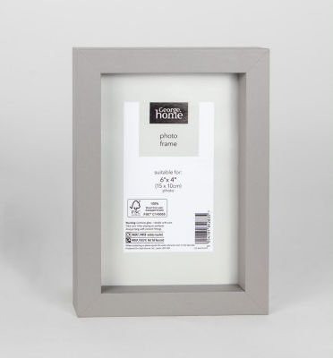 George Home Grey Boxed Frame 6 x 4Inch