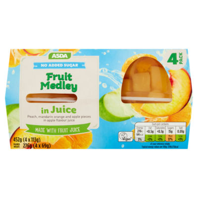 ASDA Fruit Medley Pots 4 x 113g (452g)