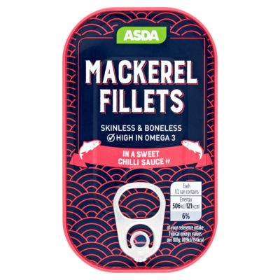 ASDA Mackerel Fillets in a Sweet Chilli Sauce 125g