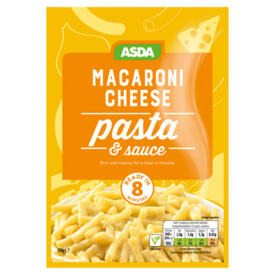 ASDA Macaroni Cheese Pasta & Sauce 110g