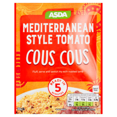 ASDA Mediterranean Style Tomato Cous Cous 100g