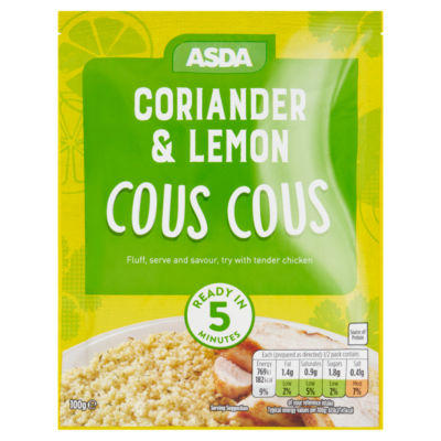 ASDA Coriander & Lemon Cous Cous 100g