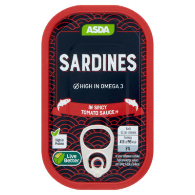 ASDA Sardines in a Spicy Tomato Sauce 120g