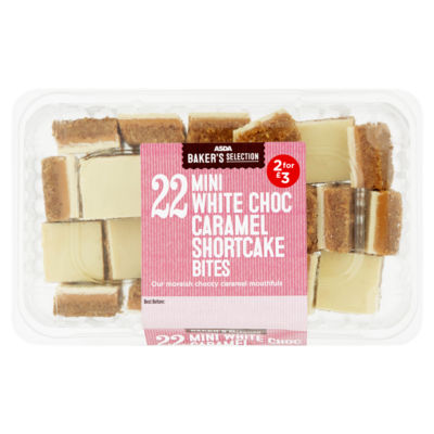 ASDA Baker's Selection 22 Mini White Choc Caramel Shortcake Bites