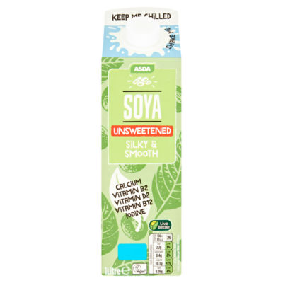 Plant Based by ASDA Unsweetened Soya 1 Litre