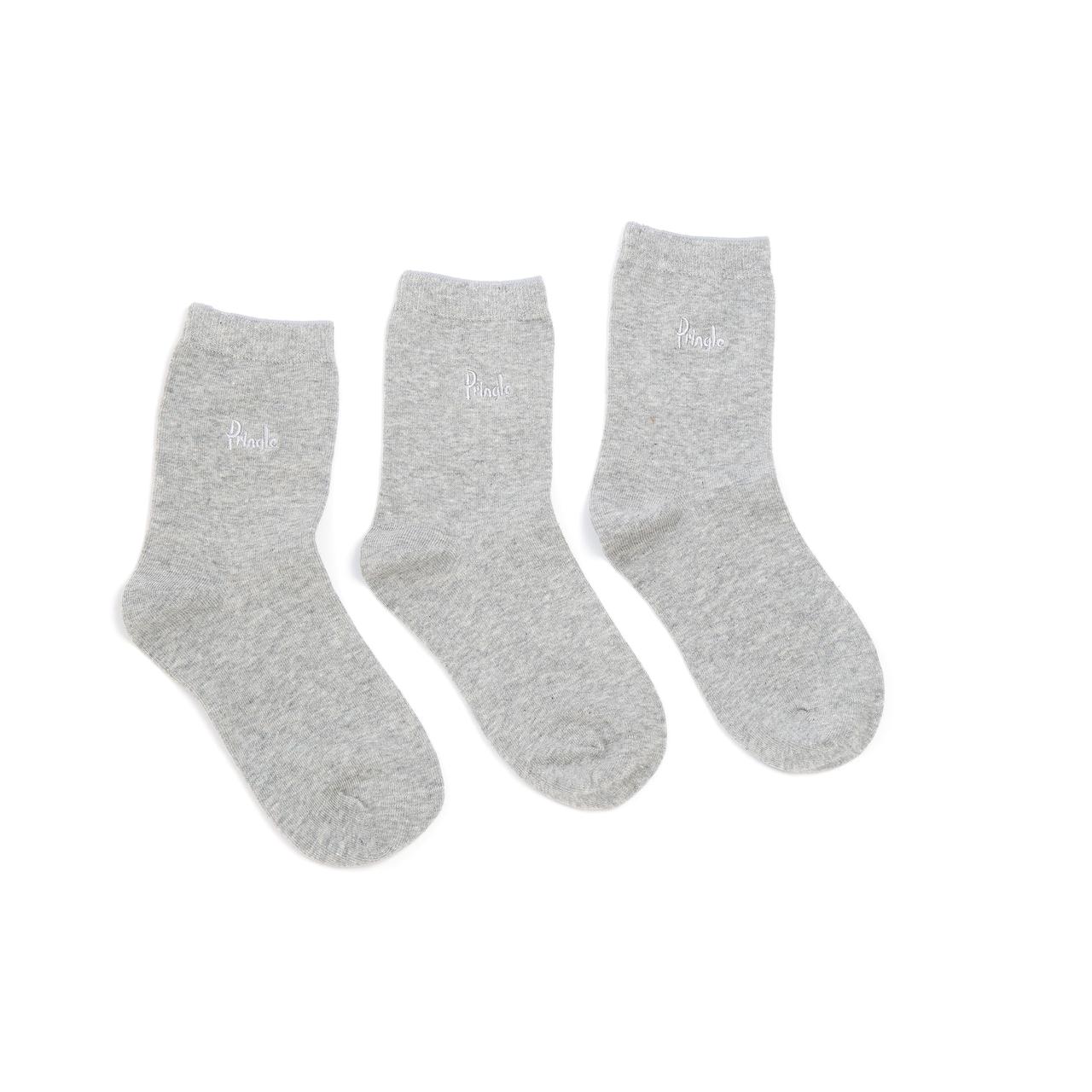 Pringle Womens Plain Socks, Grey, Size 4-8