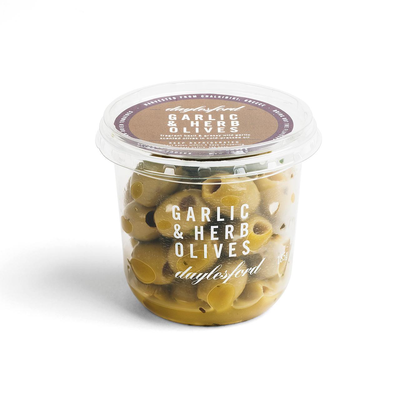 Daylesford Organic Garlic & Herb Olives