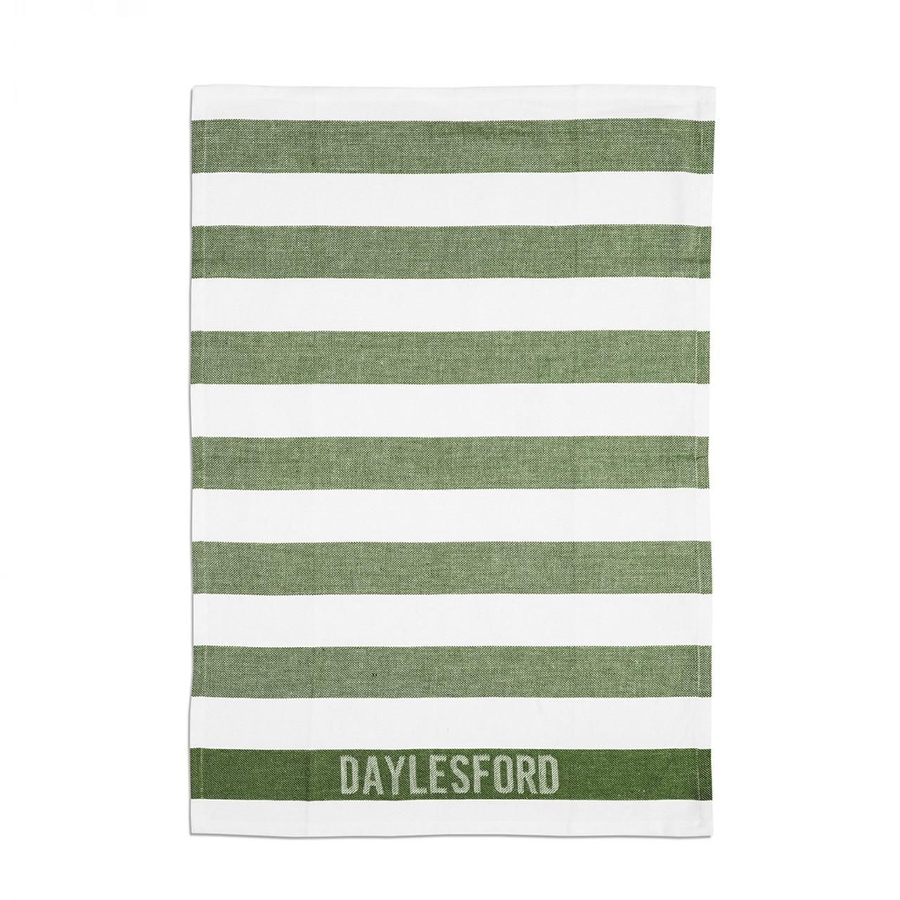 Daylesford White Stripe Green Tea Towel