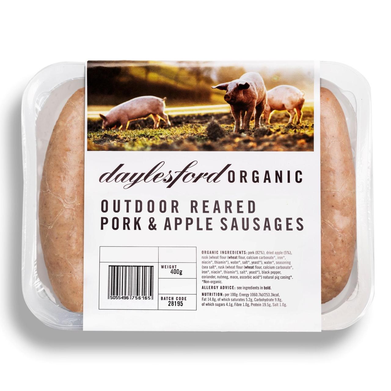 Daylesford Organic Pork & Apple Sausages