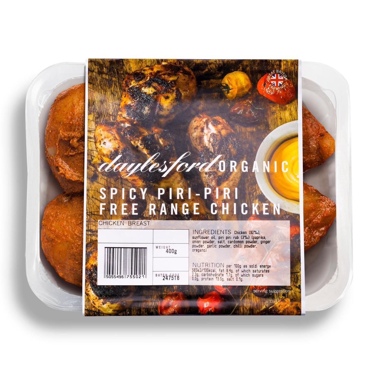 Daylesford Organic Piri Piri Chicken Breasts