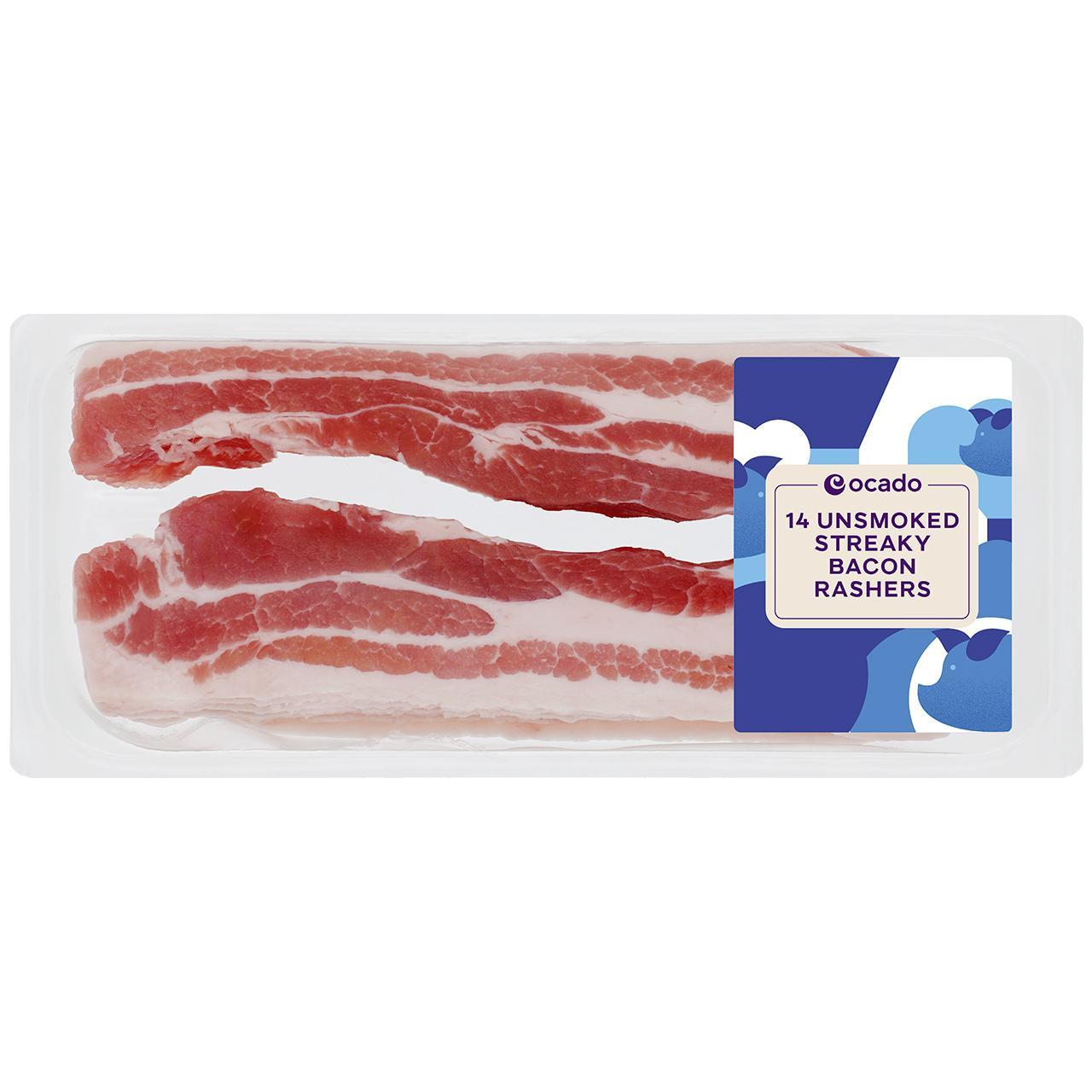 Ocado 14 Unsmoked Streaky Bacon Rashers