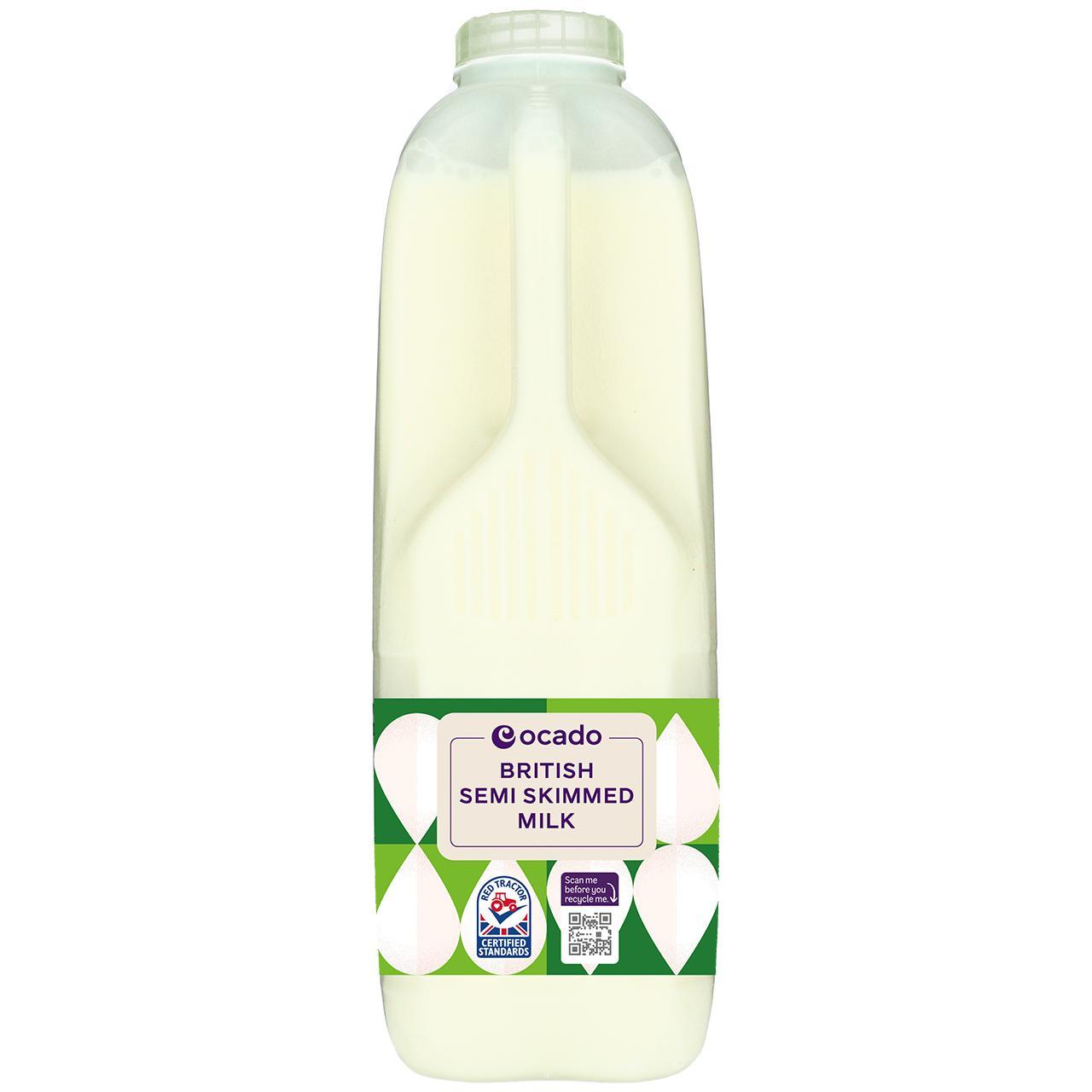 Ocado British Semi Skimmed Milk 2 Pints