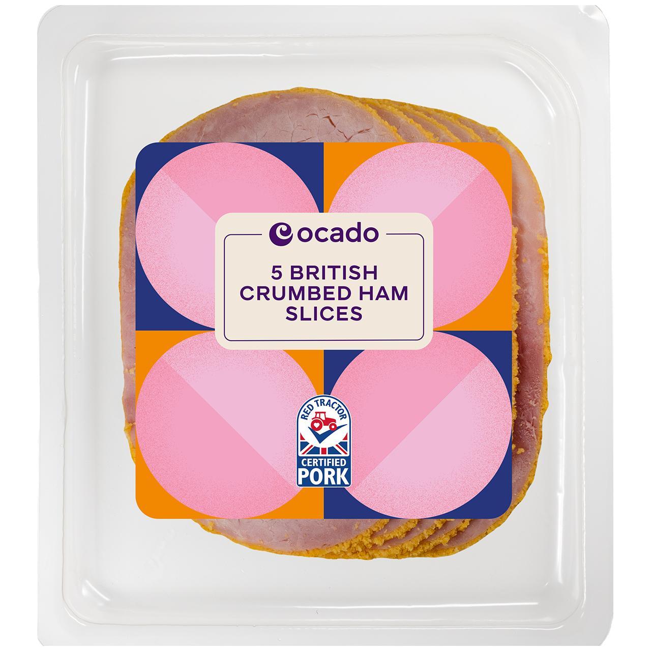 Ocado British Crumbed Ham 5 Slices No Added Water