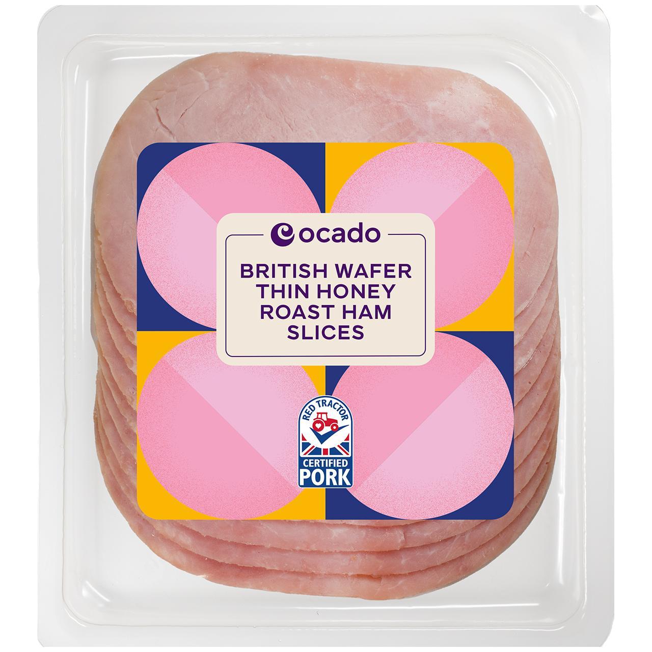 Ocado British Wafer Thin Honey Roast Ham No Added Water