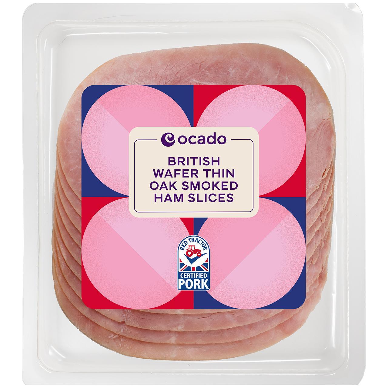 Ocado British Wafer Thin Oak Smoked Ham No Added Water