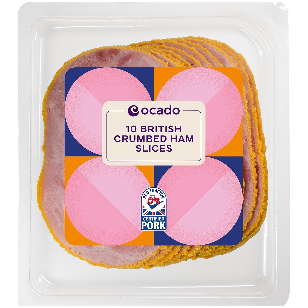 Ocado British Crumbed Ham 10 Slices No Added Water