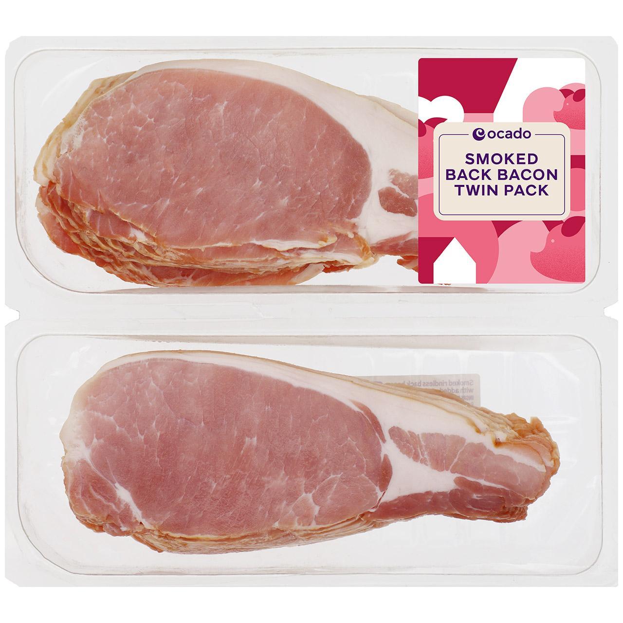 Ocado Smoked Back Bacon Twin Pack