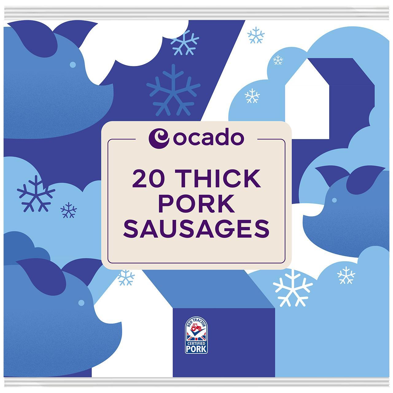 Ocado 20 Thick Pork Sausages