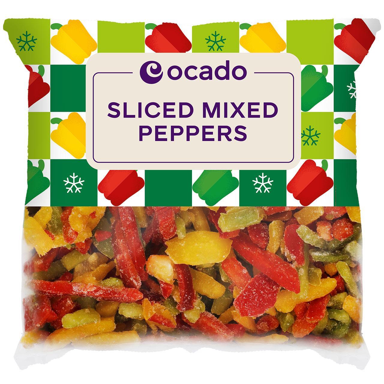 Ocado Frozen Sliced Mixed Peppers