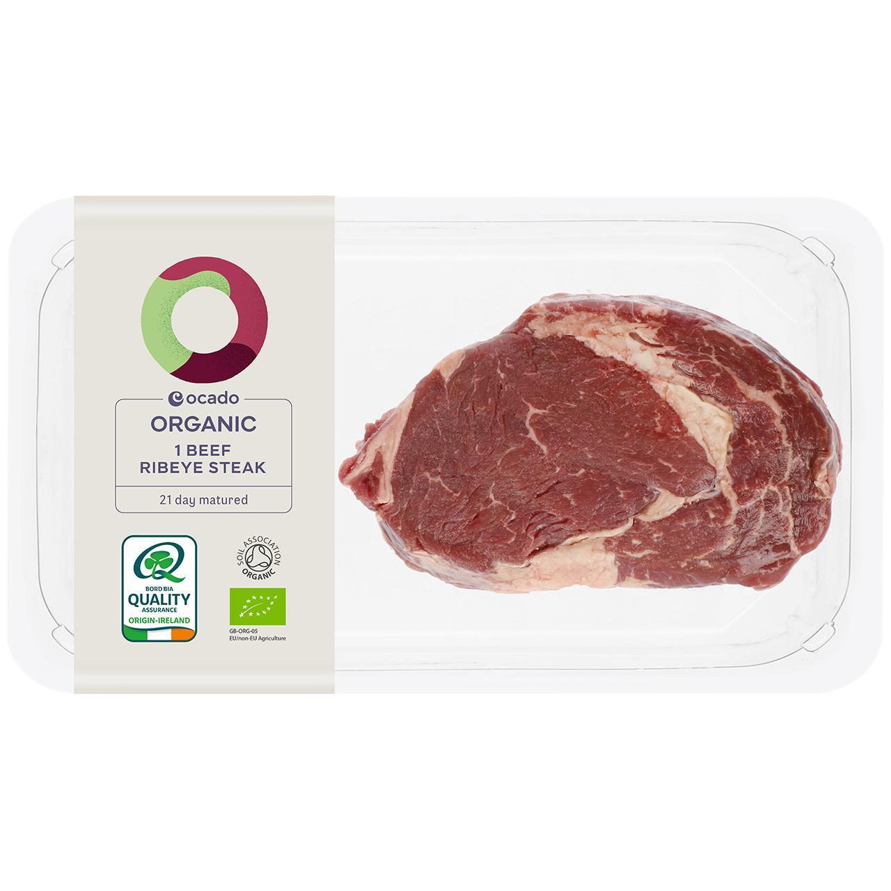 Ocado Organic 1 Beef Ribeye Steak