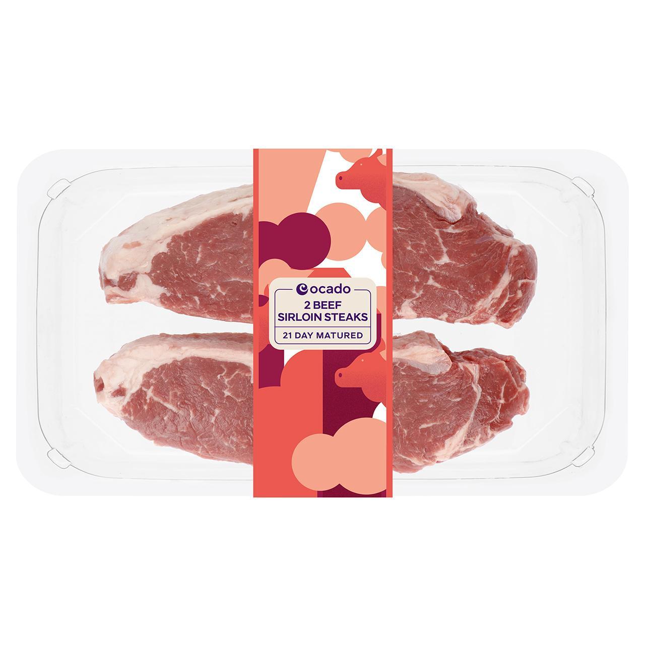 Ocado 2 Beef Sirloin Steaks