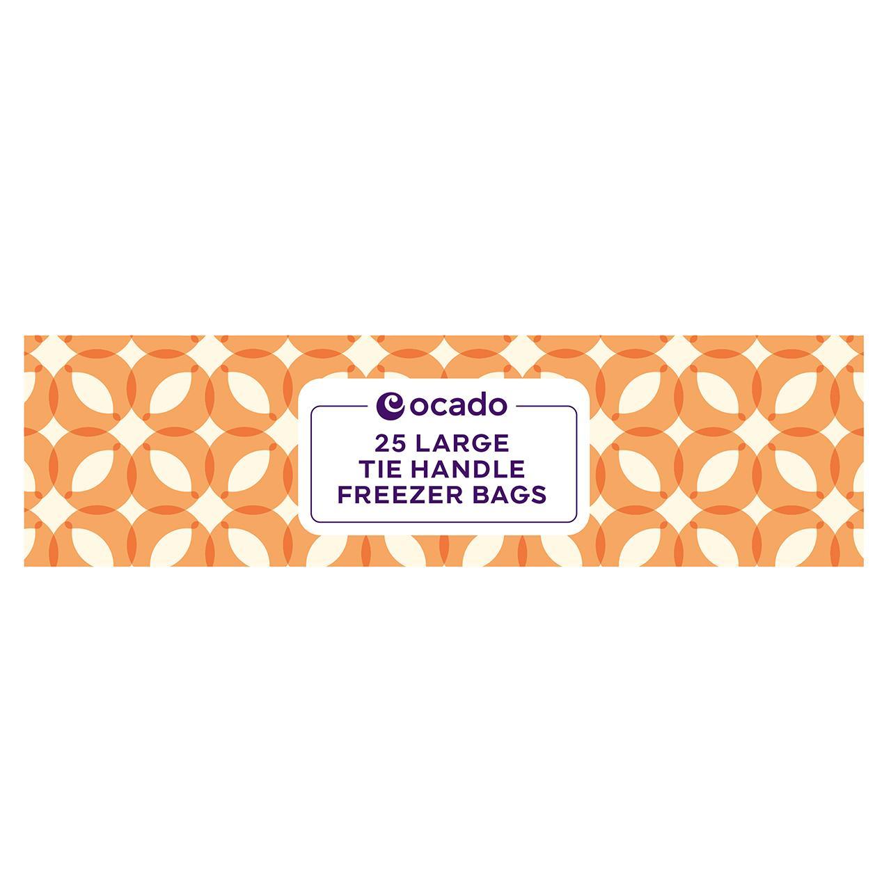 Ocado Large Tie Handle Freezer Bags