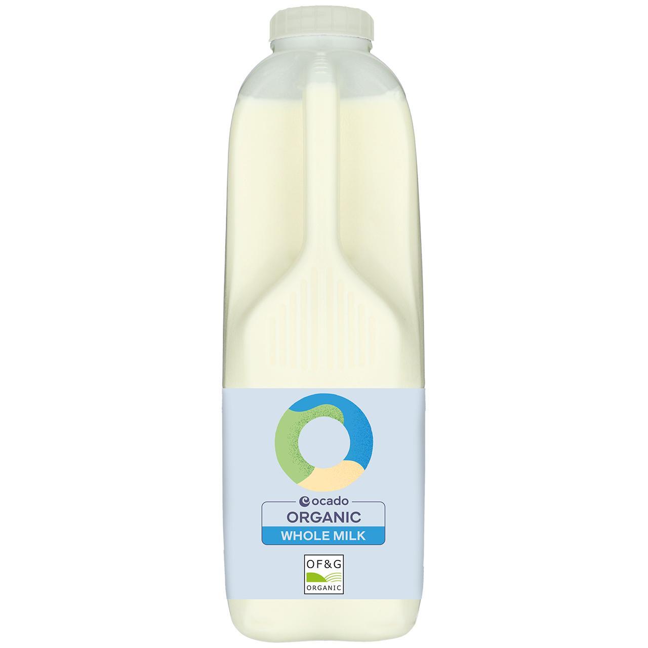 Ocado Organic British Whole Milk 2 Pints