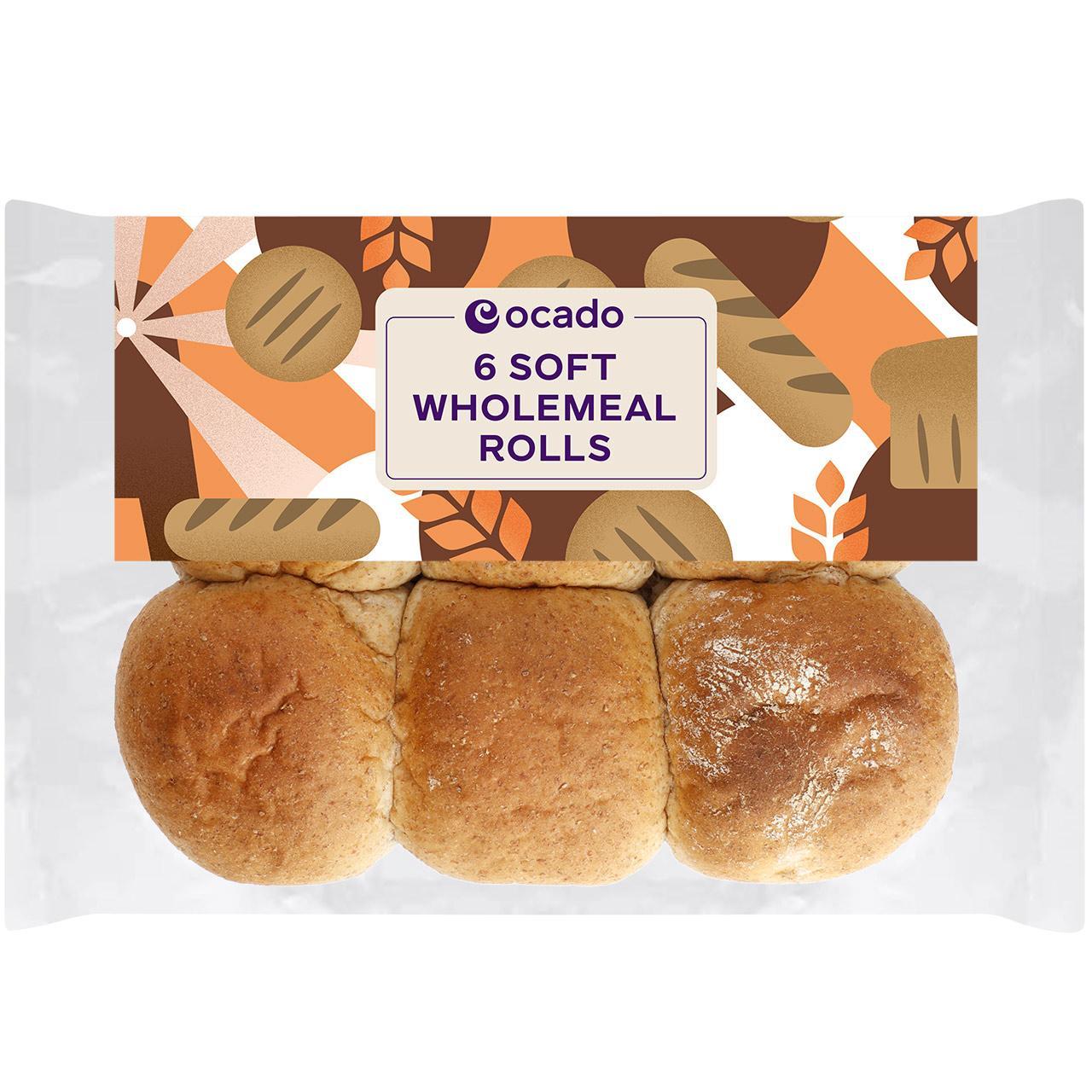 Ocado Soft Wholemeal Rolls