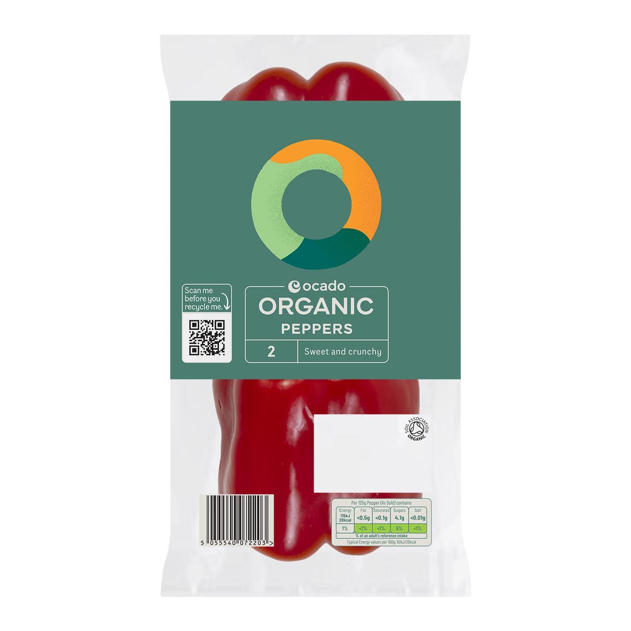Ocado Organic Peppers (Colours may vary)
