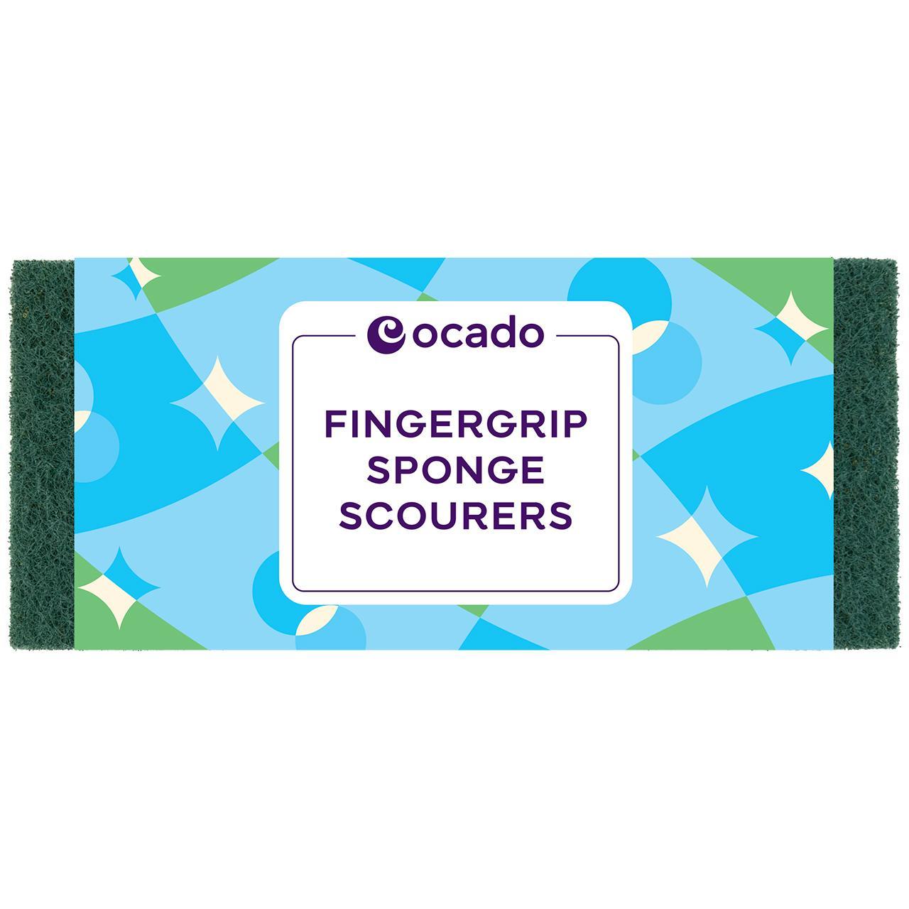 Ocado 6 Fingergrip Sponge Scourers