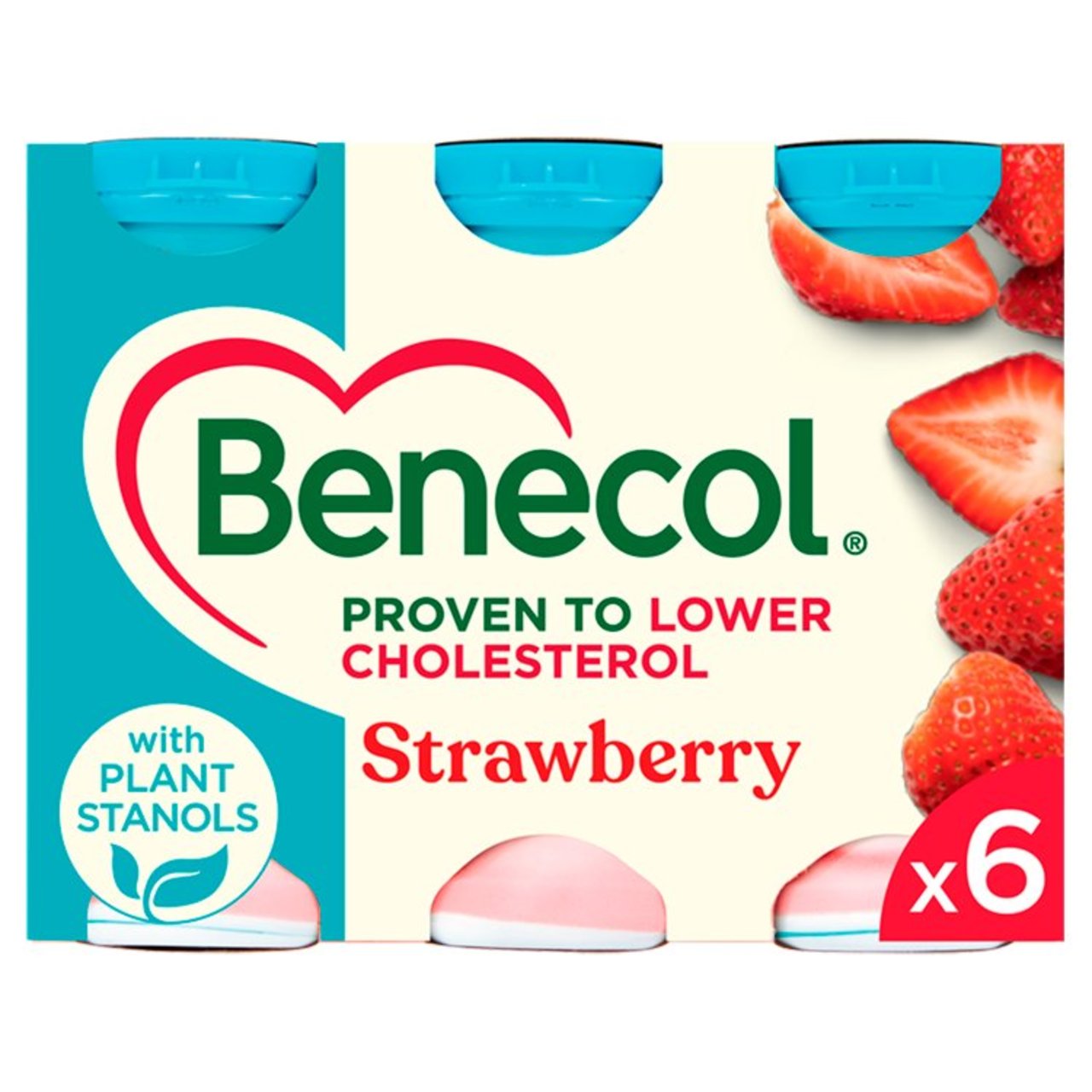 Benecol Cholesterol Lowering Yogurt Drink Strawberry