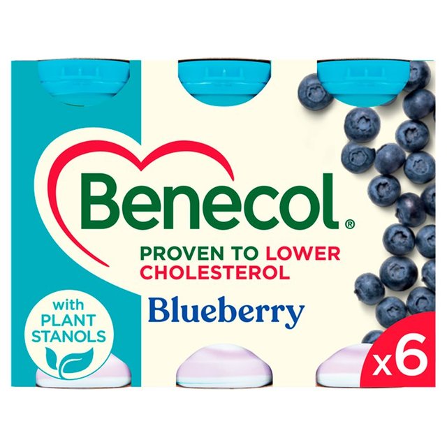 Benecol Blueberry Smooth Yogurt Drinks 6 x 67.5g