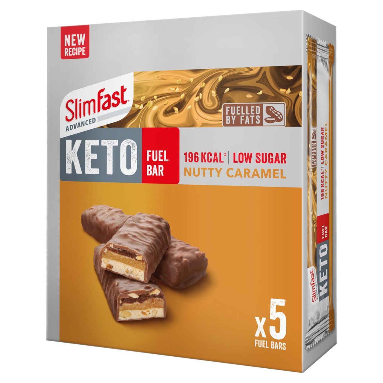 SlimFast Advanced Nutty Caramel Keto Fuel Bar Multipack 